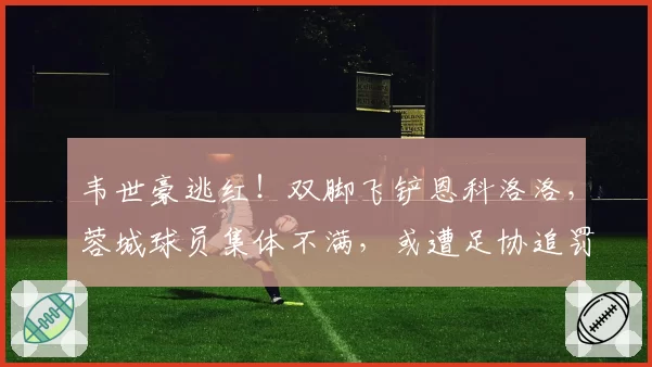 韦世豪逃红！双脚飞铲恩科洛洛，蓉城球员集体不满，或遭足协追罚